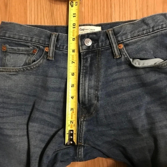 GAP 1969 Straight Leg Blue Denim Jeans 28x30 size 28 W and 39 L - Picture 10 of 10